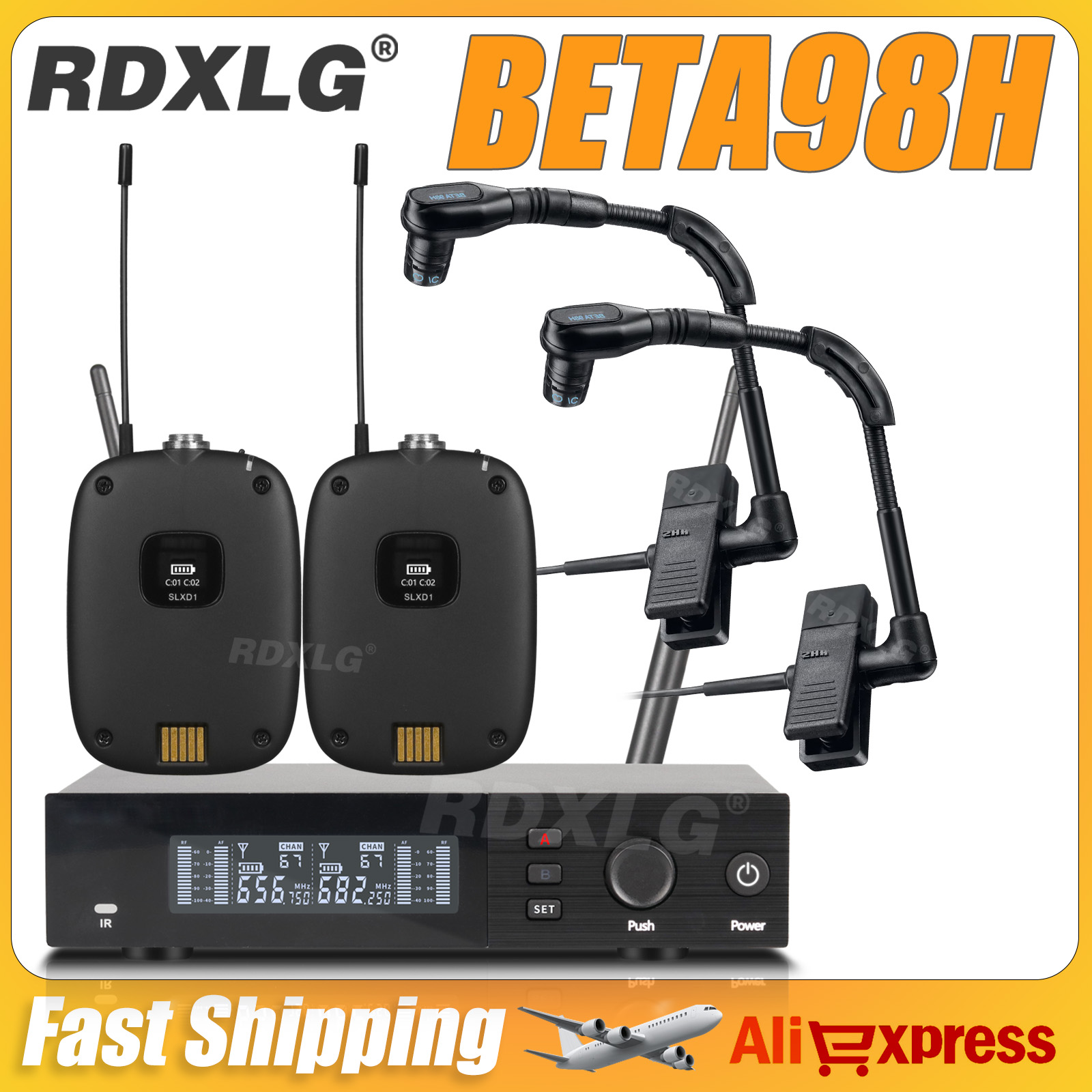 Condenser Microphone Kit - 최고 품질!SLXD4/BETA98H 전문 무선 악기 색소폰