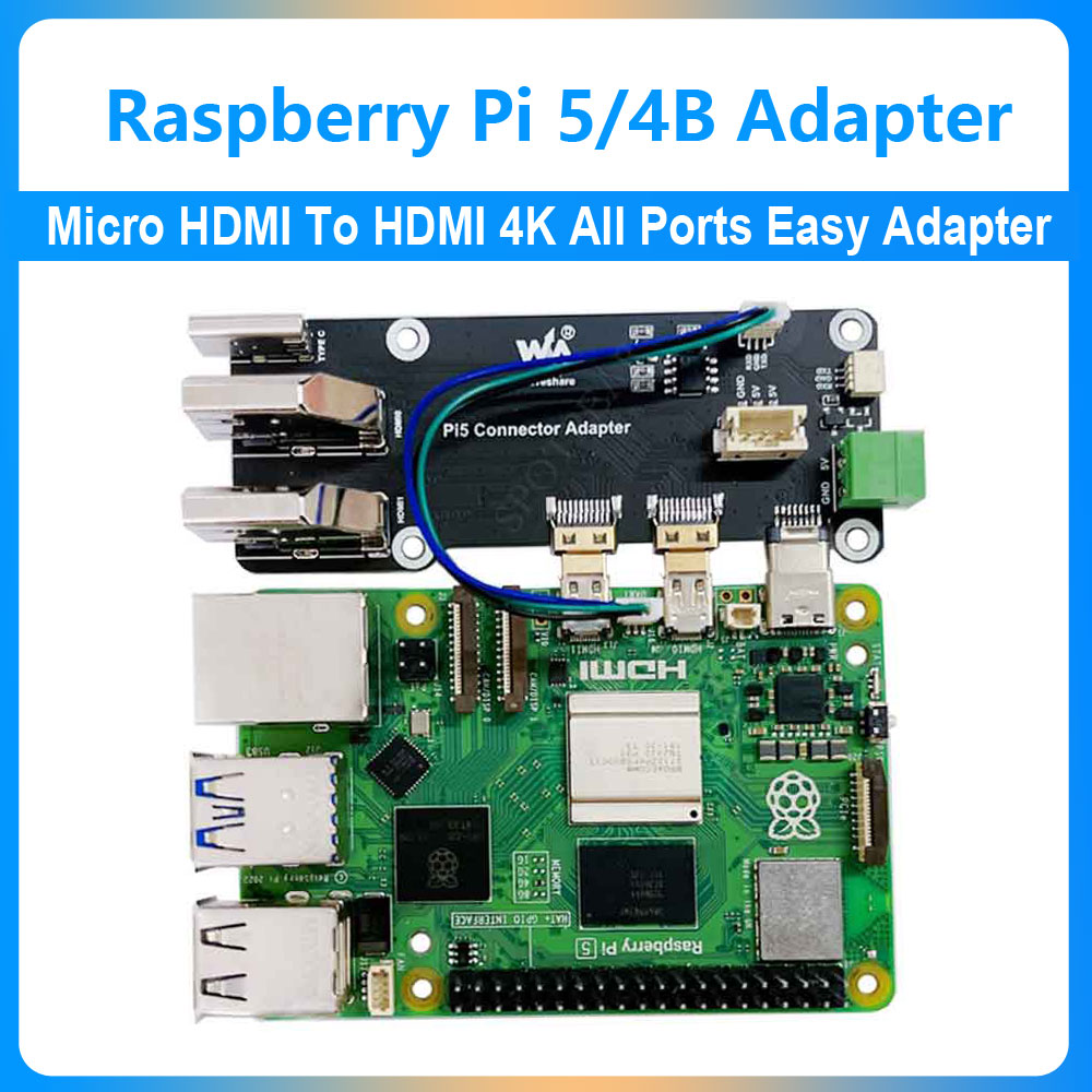 Mdi Cable - 라즈베리 파이 5/4B 마이크로 HDMI-HDMI 간편
