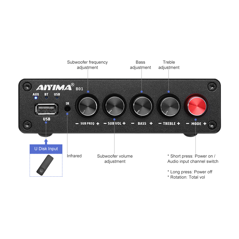 AIYIMA B01 블루투스 파워 앰프 2.1 사운드  - Es9018 Dac 리뷰 및 가격