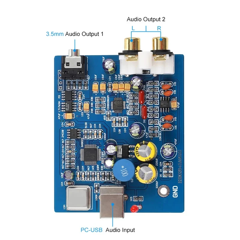 YJ00130 USB 디코더 보드 ES9028K2M+S - Usb Sound Card 리뷰 및 가격
