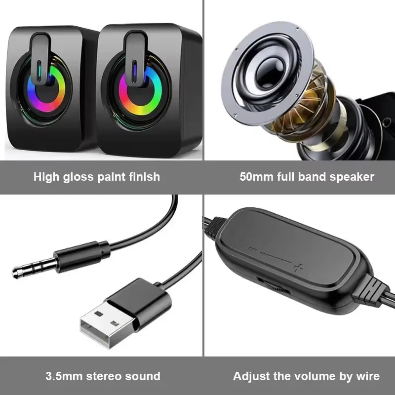 휴대용 유선 USB 스피커, 고음질 하이파이 스테레오  - Speaker Wire 리뷰 및 가격