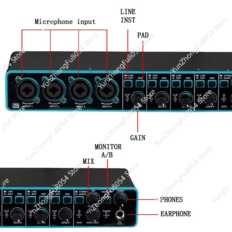 전문가용 3세대 4x4 USB 컴퓨터 오디오 인터페이스 - Usb Sound Card 리뷰 및 가격