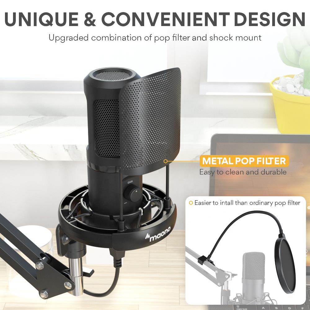 MAONO 전문가용 라이브 스트리밍 콘덴서 레코딩 마이 - Condenser Microphone Kit 리뷰 및 가격