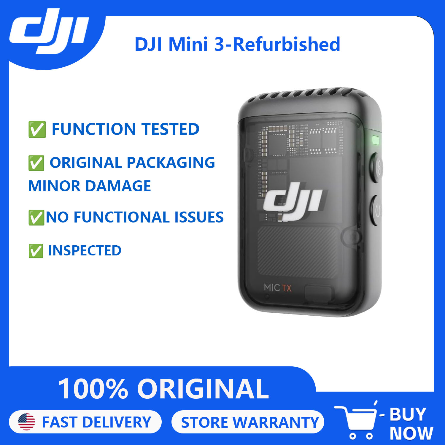 재생산된 DJI Mic 2 송신기 무선 블루투스 마이크 - Microphone Capsule 리뷰 및 가격