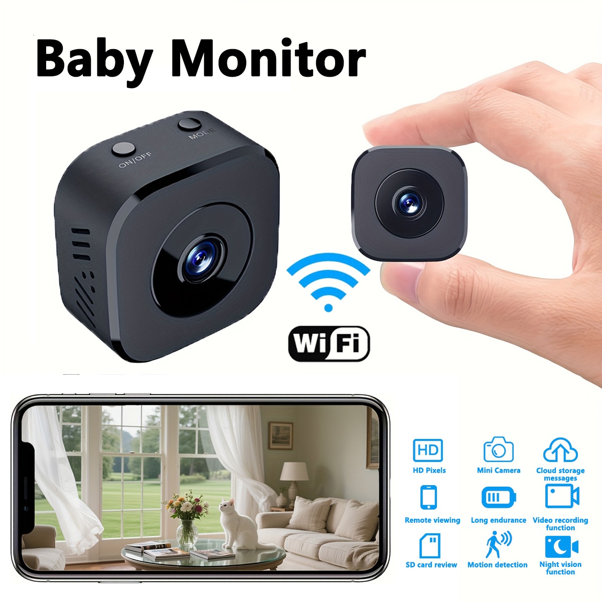 1080P HD 미니 WiFi 카메라 실내 안전 보안  - Usb Sound Card 리뷰 및 가격