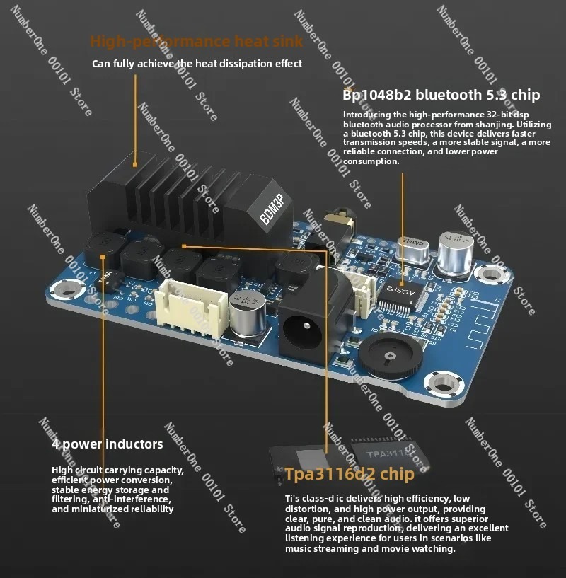 BDM3P 휴대용 블루투스 5.3 앰프, 전기 자동차  - Diy Speaker 리뷰 및 가격