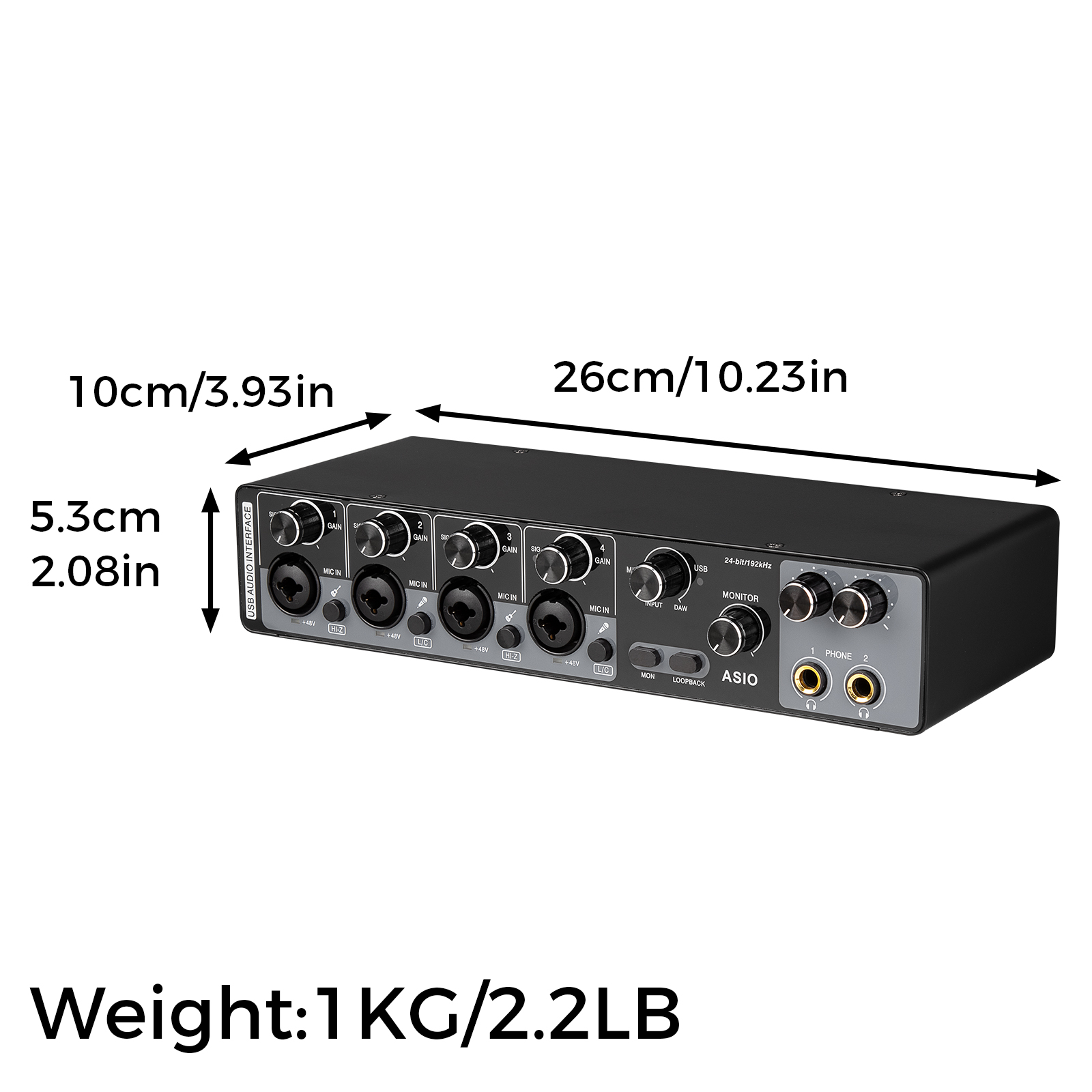 공장 가격 MQ44 전문가용 24비트 192kHz 오디 - Usb Sound Card 리뷰 및 가격