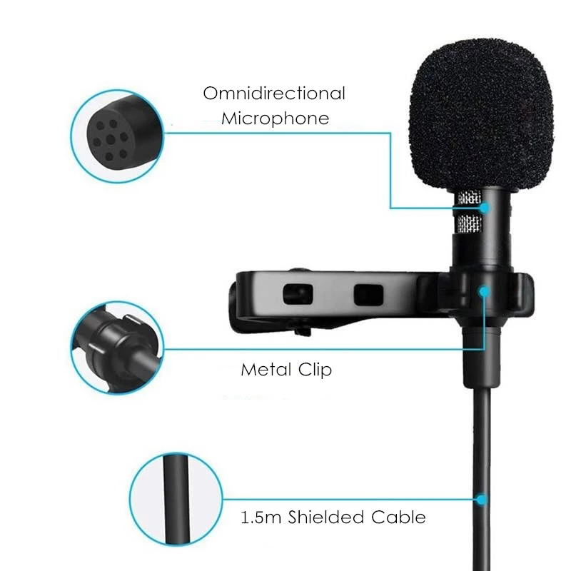 1.5m 미니 휴대용 라발리에 마이크 콘덴서 클립온 라 - Microphone Capsule 리뷰 및 가격